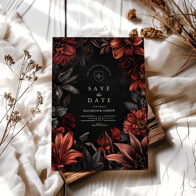 Save The Date Mariage floral Art nouveau (Créateur téléchargé)