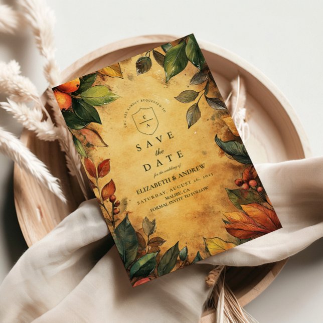 Save The Date Mariage Floral au Parfum de Citrouille Épicée (Créateur téléchargé)