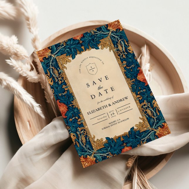 Save The Date Mariage Floral Baroque Vintage (Créateur téléchargé)