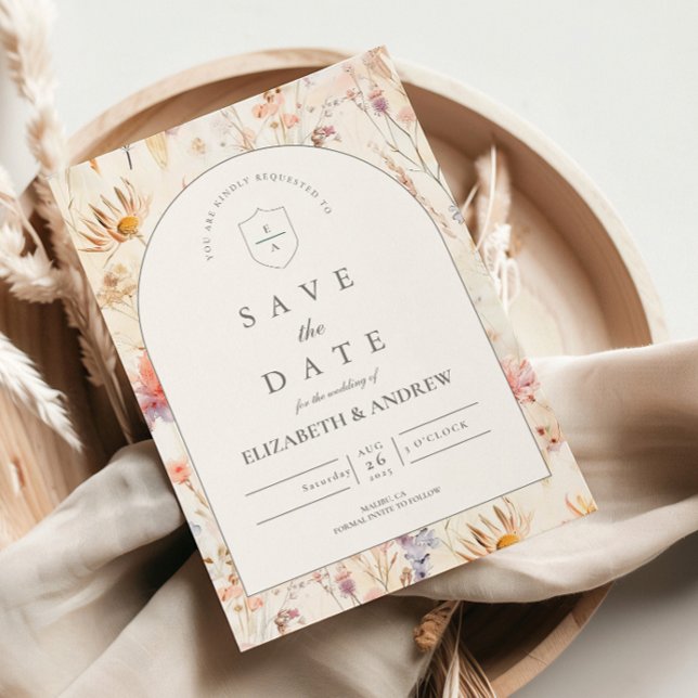 Save The Date Mariage Floral Botanique Moderne (Créateur téléchargé)