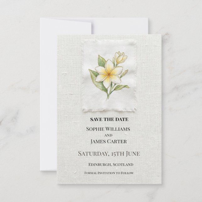 Save The Date Mariage Floral Daisy (Devant)