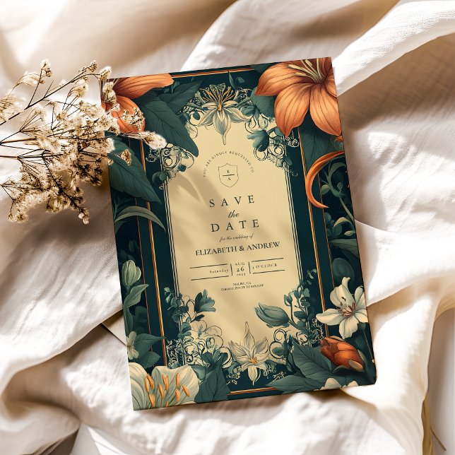 Save The Date Mariage floral de style Art nouveau (Créateur téléchargé)