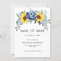 Mariage Floral de Tournesol Pivoine Ardoise Bleu P