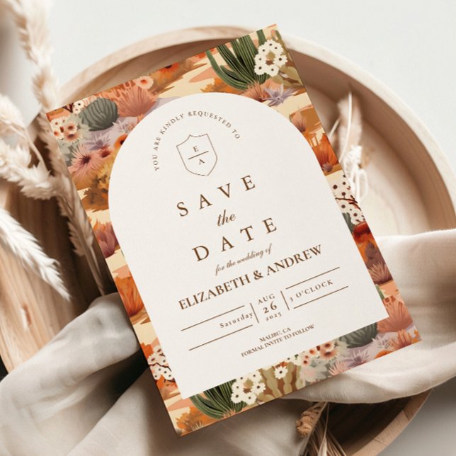 Save The Date Mariage floral du désert occidental (Créateur téléchargé)