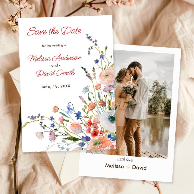Save The Date Mariage Floral Élégant (Créateur téléchargé)