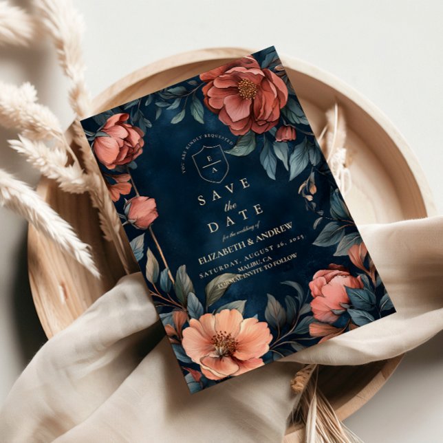 Save The Date Mariage Floral Gothique et Sombre (Créateur téléchargé)