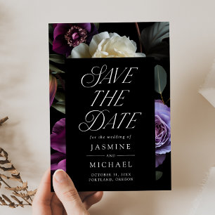 Save The Date Mariage Floral Gothique Lunatique
