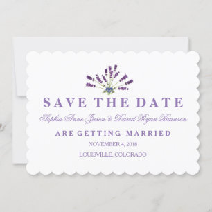 Save The Date Mariage Floral Lavender Enregistrer La Date