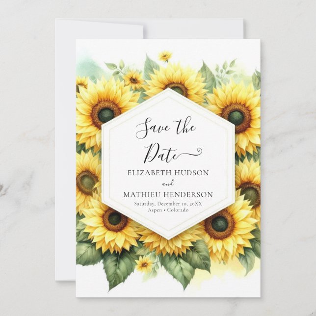 Save The Date Mariage floral romantique (Devant)