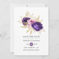 Mariage floral rose et violet
