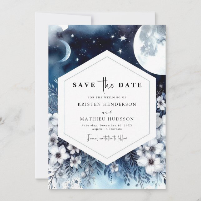 Save The Date Mariage floral rustique (Devant)