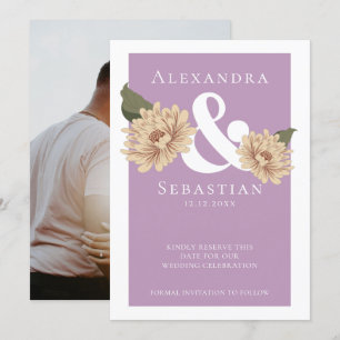 Save The Date Mariage Floral Simple Et Élégant Enregistrer La Da
