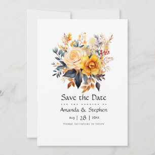 Save The Date Mariage floral sundial