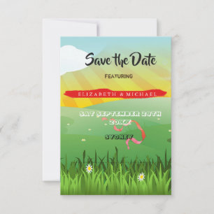 Save The Date Mariage Flower Music Festival Champs Enregistrer l