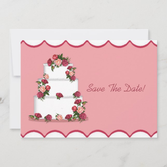 Save The Date Mariage Gâteau Enregistrer la date (Devant)