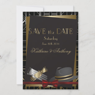 Save The Date Mariage Gatsby Déco classique Enregistrer la date