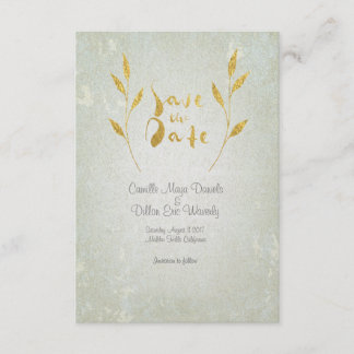 Save The Date Mariage Gold Foil Gold Leaf-Effect Save-The-Date