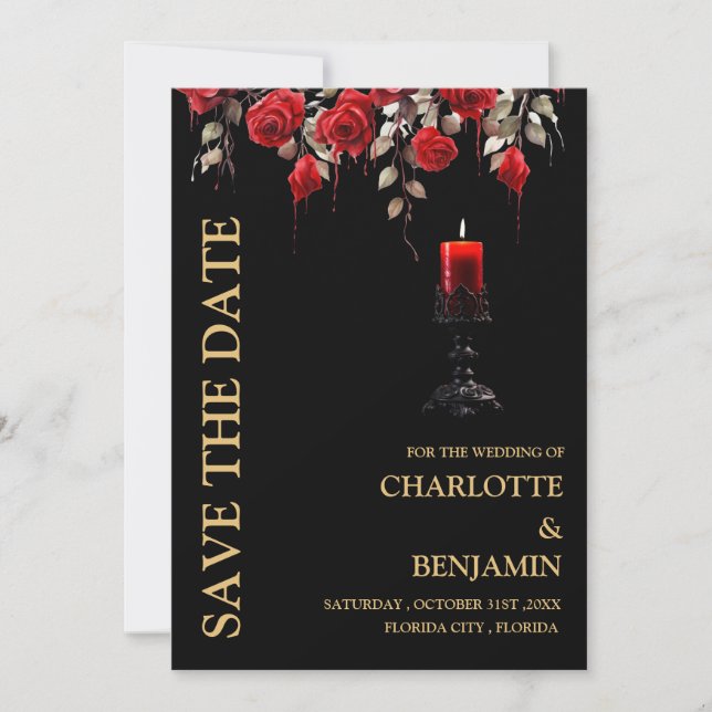 Save The Date Mariage gothique (Devant)