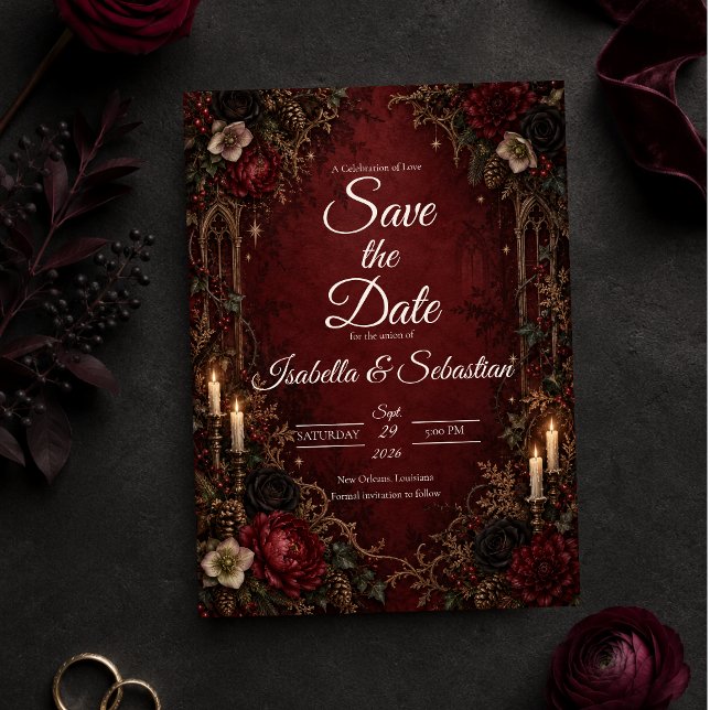 Save The Date Mariage gothique céleste éthéré (Créateur téléchargé)