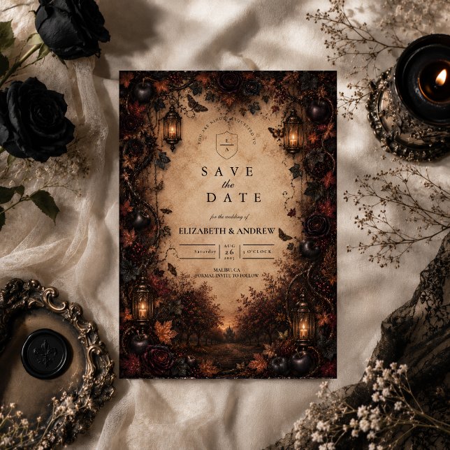 Save The Date Mariage gothique d'automne enchanté (Créateur téléchargé)