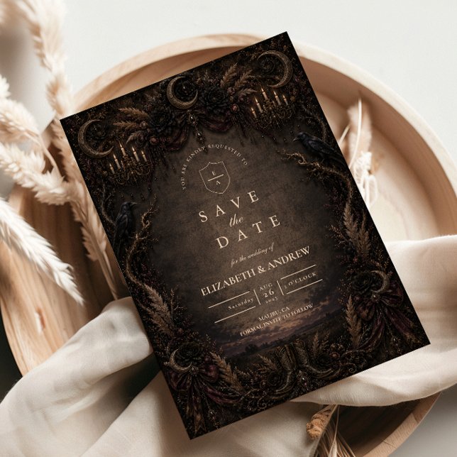 Save The Date Mariage gothique de campagne rustique (Créateur téléchargé)