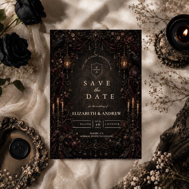 Save The Date Mariage gothique enchanté et fantaisiste (Créateur téléchargé)