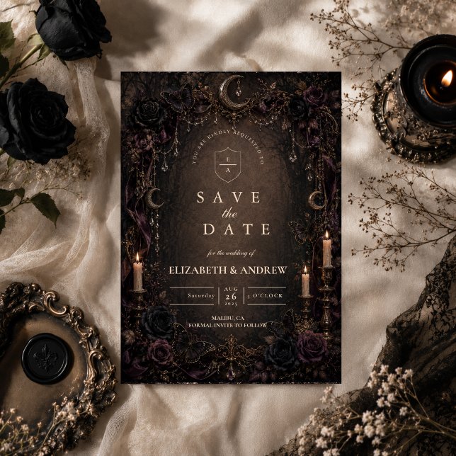 Save The Date Mariage gothique enchanté et fantaisiste (Créateur téléchargé)