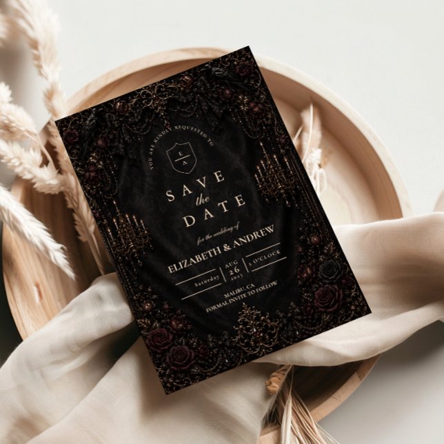 Save The Date Mariage gothique victorien luxueux (Créateur téléchargé)