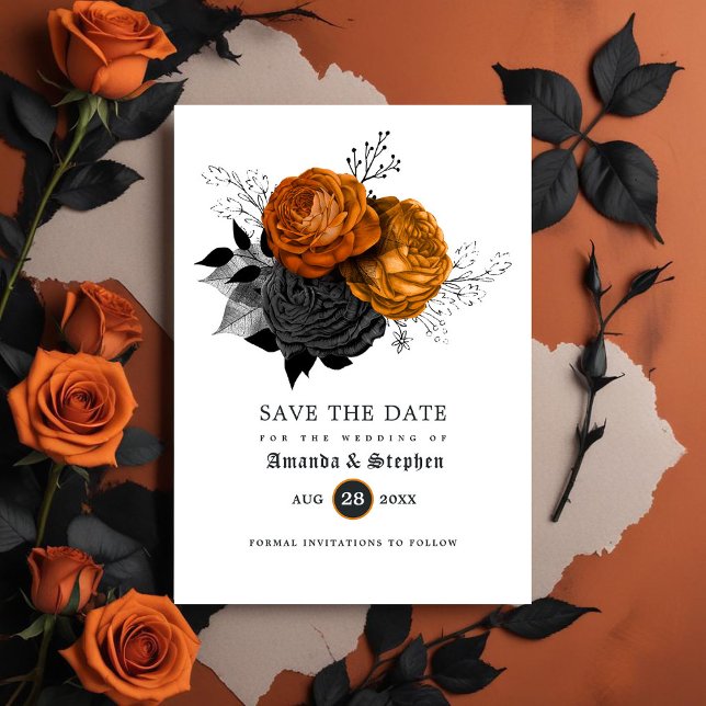 Save The Date Mariage gothique vintage (Gothic Wedding Save the Date)