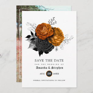 Save The Date Mariage gothique vintage Enregistrer la date Photo