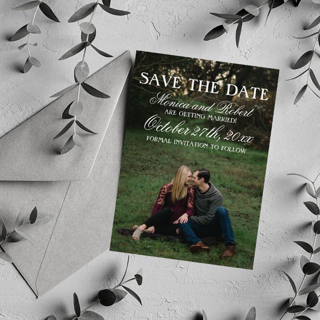 Save The Date Mariage gothique Wicked Script Overlay (Créateur téléchargé)