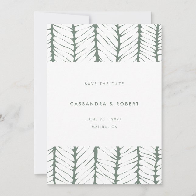 Save The Date Mariage graphique moderne Abstrait Motif (Devant)