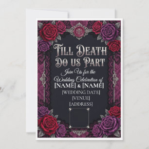 Save The Date Mariage Halloween gothique jusqu'à ce que la mort