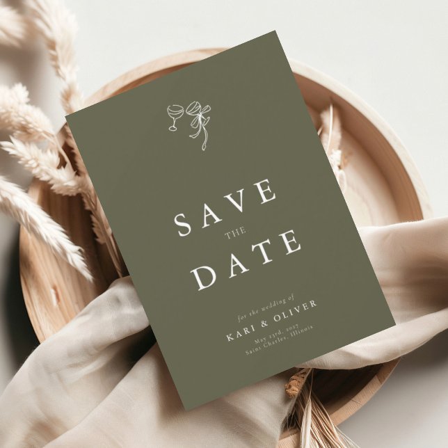 Save The Date Mariage HEIDI Olive (Créateur téléchargé)