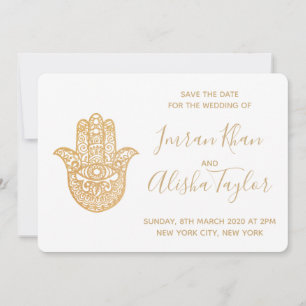 Save The Date Mariage indien Date à sauver Hamsa or Henna