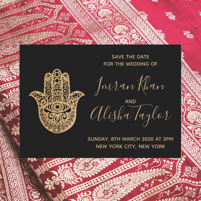 Save The Date Mariage indien Enregistrer la date Hamsa or Henna (Créateur téléchargé)