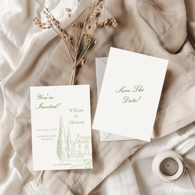 Save The Date Mariage intemporel élégant classique (Créateur téléchargé)