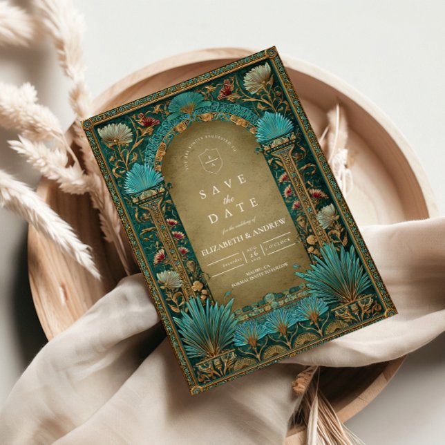Save The Date Mariage islamique sous une arche florale (Créateur téléchargé)