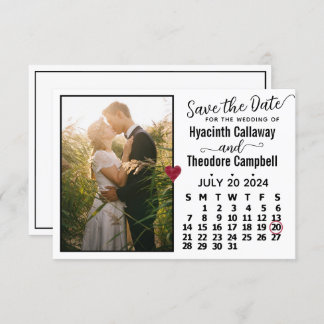 Save The Date Mariage juillet 2024 Calendrier personnalisé photo