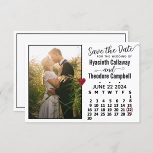 Save The Date Mariage Juin 2024 Calendrier Photo personnalisée B