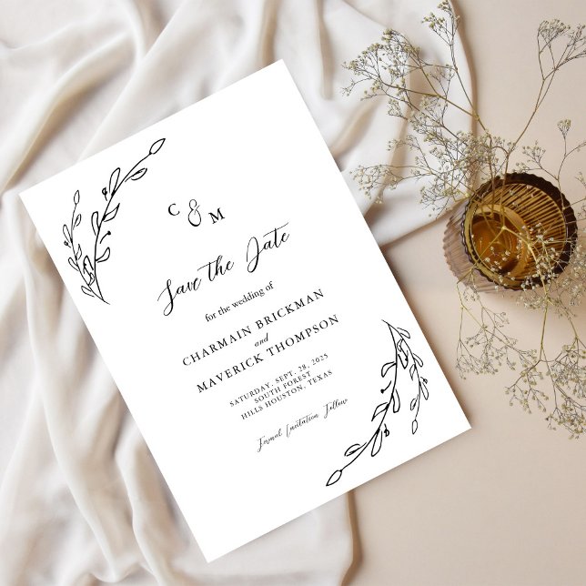 Save The Date Mariage Laurel Wreath (Créateur téléchargé)