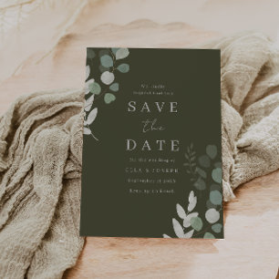 Save The Date Mariage Luxe : Divine Olive Greenery Mariage