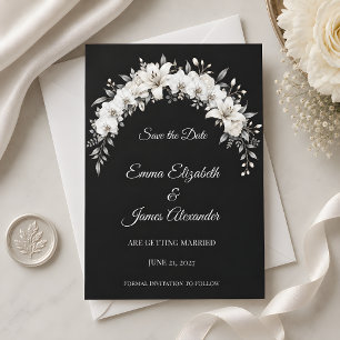 Save The Date Mariage Luxueux Monochrome