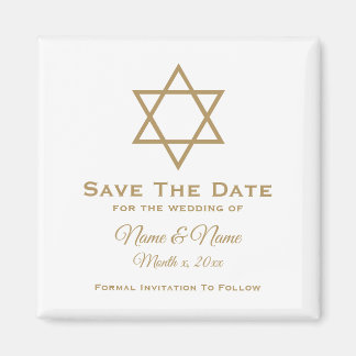 Save The Date Mariage Magnet : Star of David