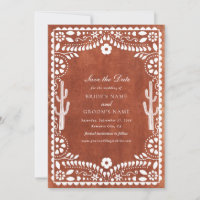 Mariage mexicain Papel Picado Terracotta Brun