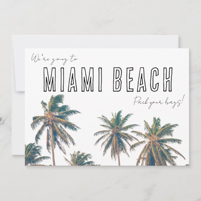 Save The Date Mariage Miami Florida Beach (Devant)
