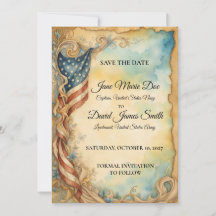 Mariage Militaire Vintage Personnalisé Patriotique