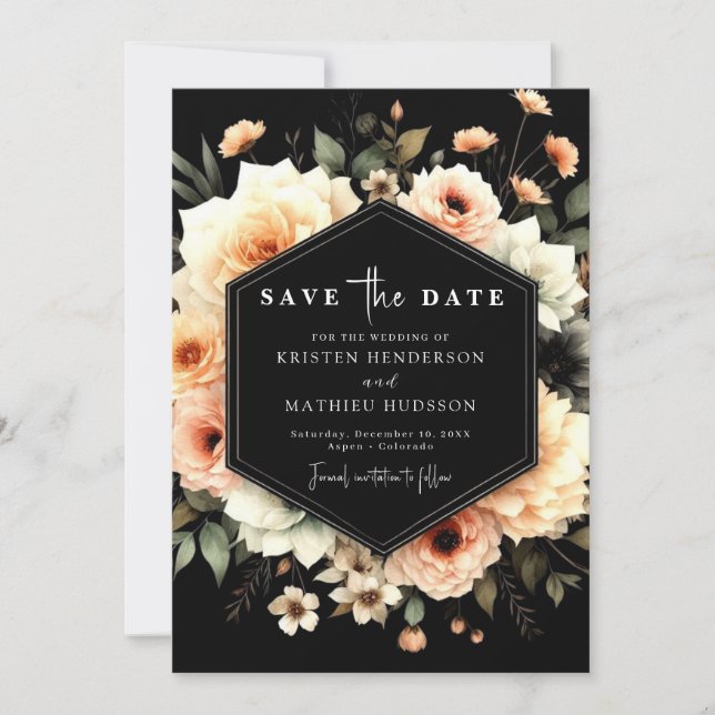Save The Date Mariage minimal de saisie de typographie (Devant)