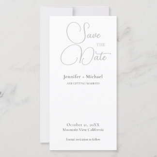 Save The Date Mariage Minimaliste Calligraphie