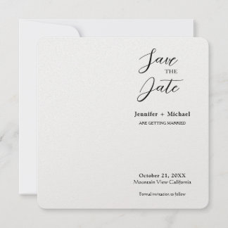 Save The Date Mariage Minimaliste Calligraphie